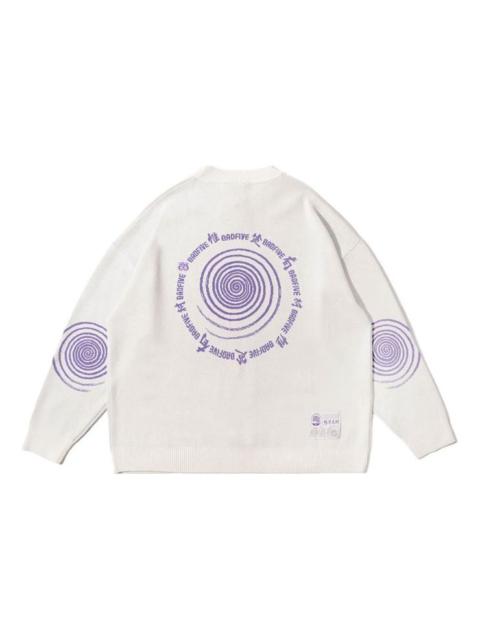 Li-Ning BadFive Graphic Sweater 'White Purple' AMBR071-2