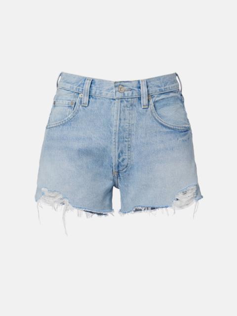Loro frayed denim shorts