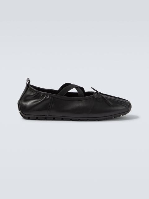 Ballerina Grip leather flats