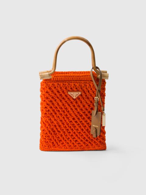 Cotton crochet mini-handbag