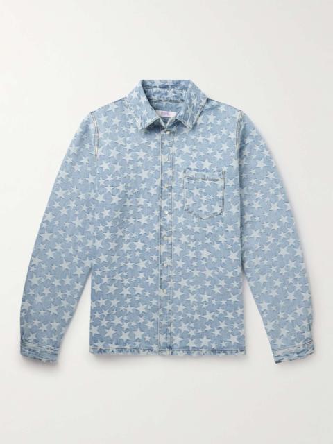 Denim-Jacquard Overshirt