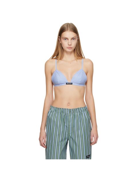 Blue Shirting Bralette