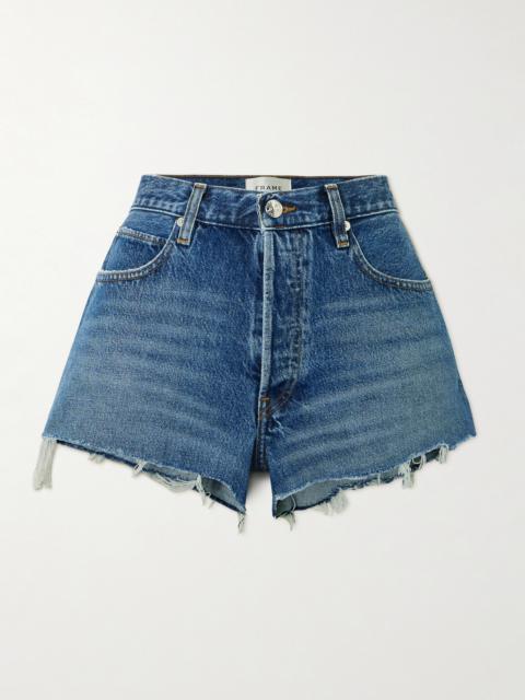 The Hang Distressed Denim Shorts