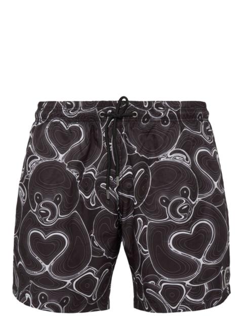 bear-print swim shorts