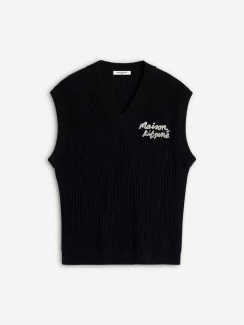 MAISON KITSUNE HANDWRITING RIBBED VEST