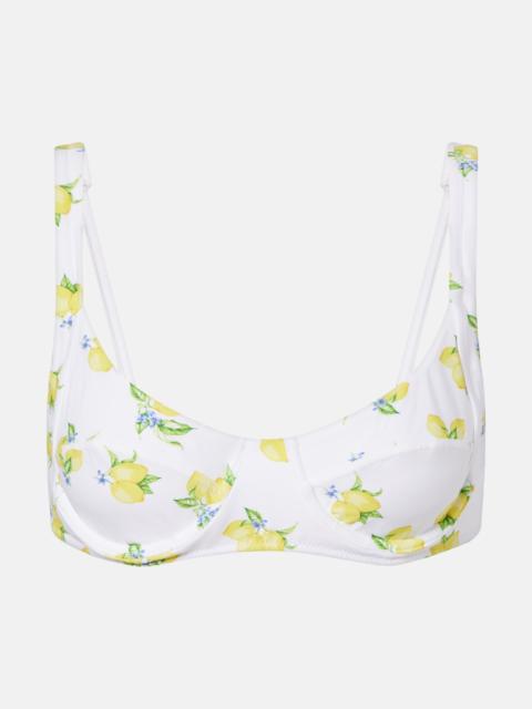 Tobago printed bikini top
