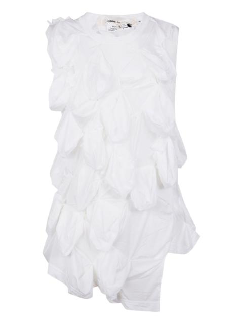 ruffled sleeveless T-shirt