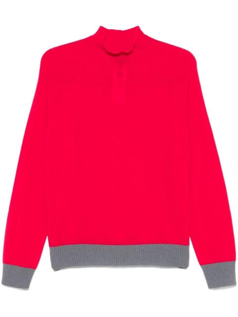 contrast-trim sweater