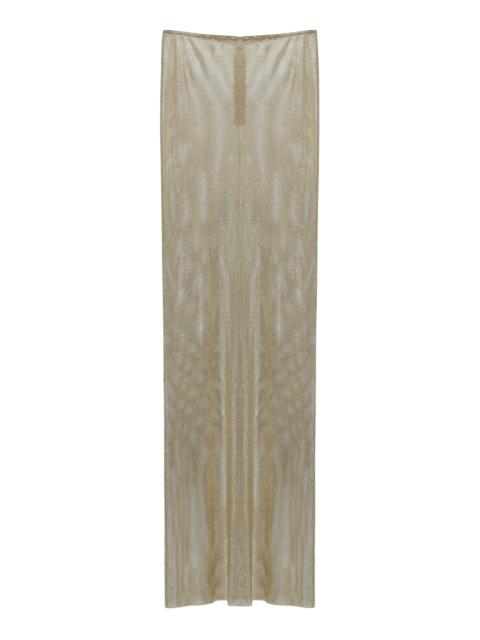 Zada Low-Rise Maxi Skirt gold