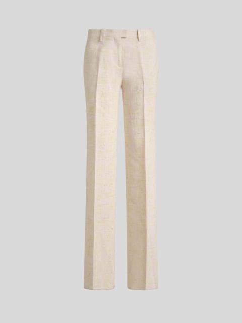 SLUB LINEN-BLEND TROUSERS