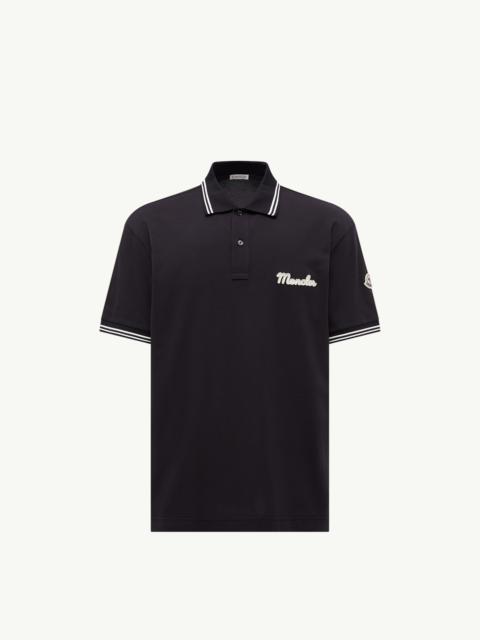 Embroidered Logo Cotton Piquet Polo Shirt