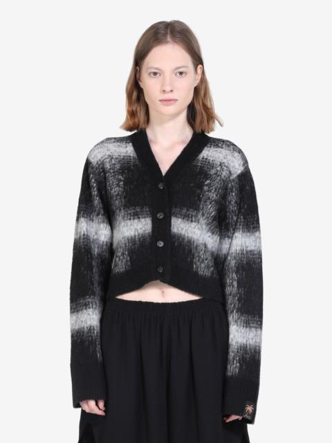 CHECKED CROPPED CARDIGAN