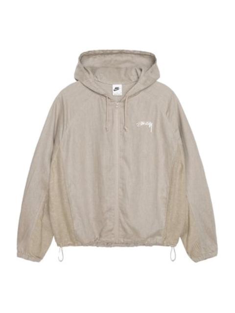 Nike x Stussy Linen Jacket Hoodie 'Beige White' FZ5751-263