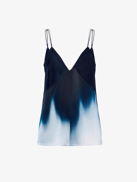 Sabine Top in Printed Viscose Gabardine