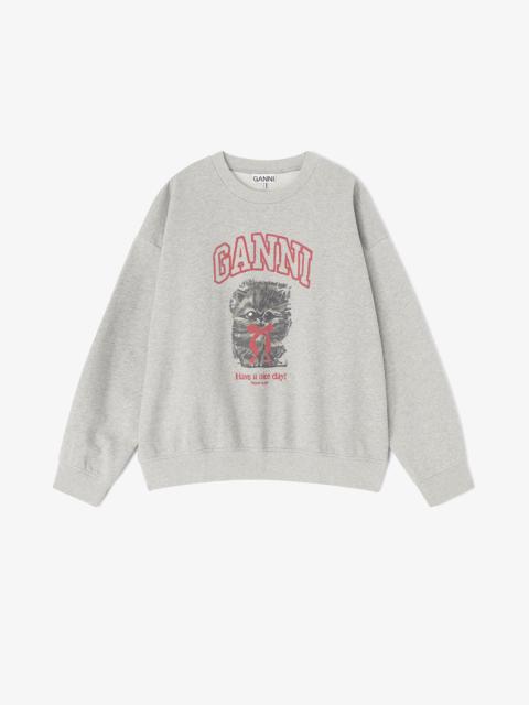 GREY KITTY SWEATSHIRT