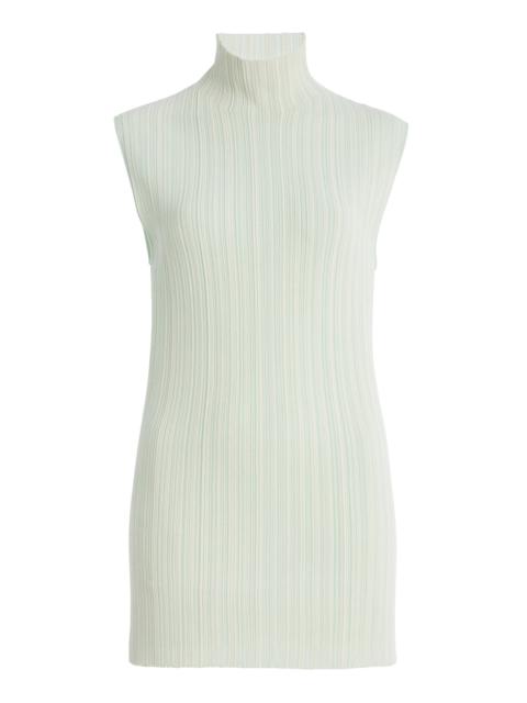 Federica Pleated Knit Top green