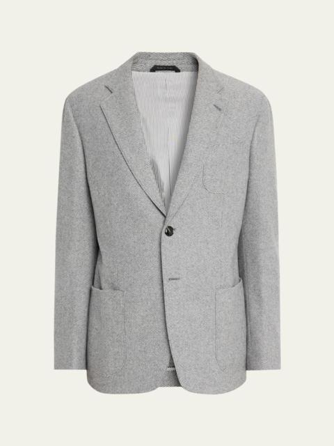 Men's Birdseye Cashmere Single-Breasted Blazer