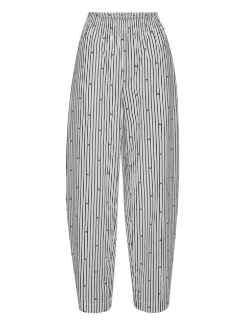 striped elasticated-waistband trousers