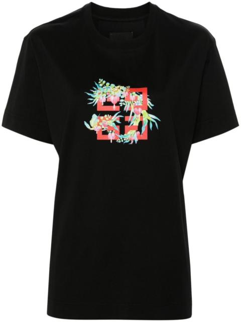 4G Flowers-print cotton T-shirt