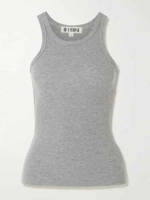 Ribbed Stretch-jersey Tank