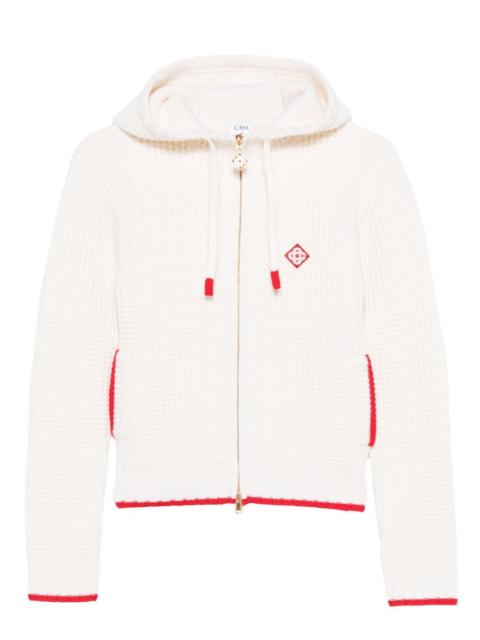 waffle zip-up hoodie