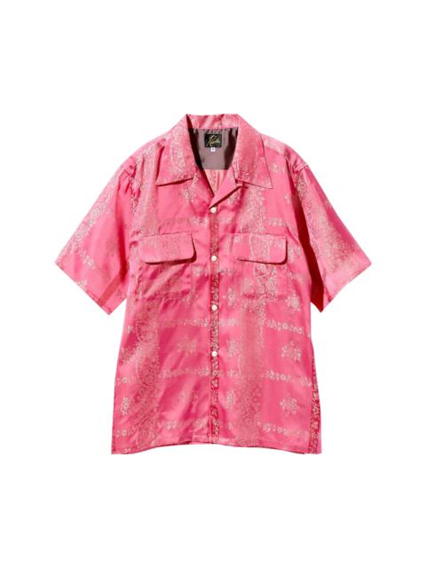 Needles Cupra Sateen Flower Short-Sleeve Classic Shirt 'Pink'
