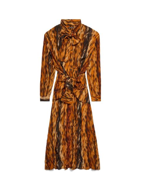 Women's Knotted Dress in Brown