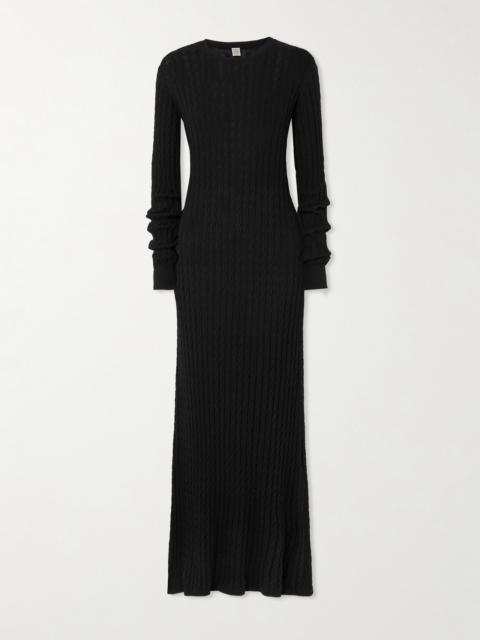 Cable-knit Wool Maxi Dress