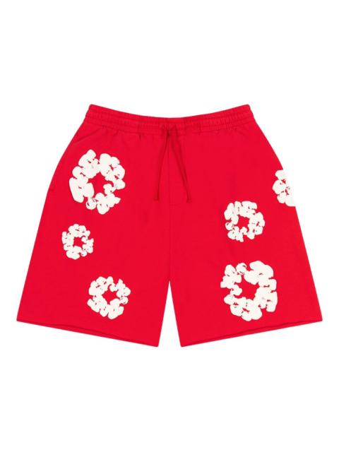 Wreath-print track shorts