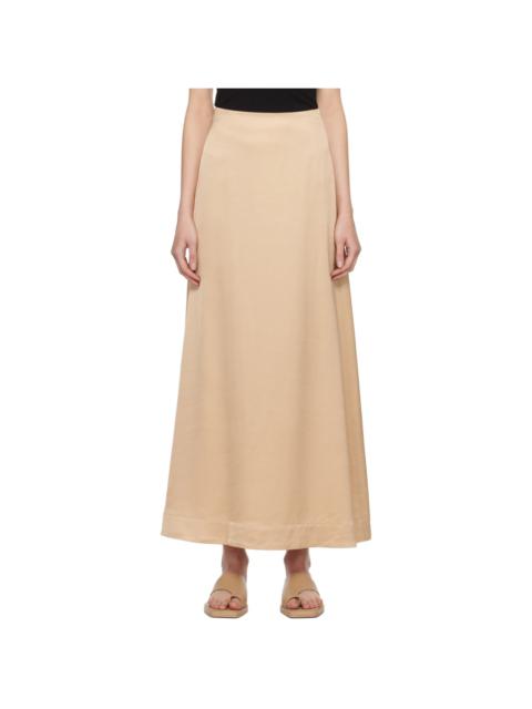Beige Gilded Maxi Skirt