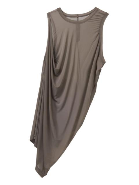 asymmetrical draped tank top