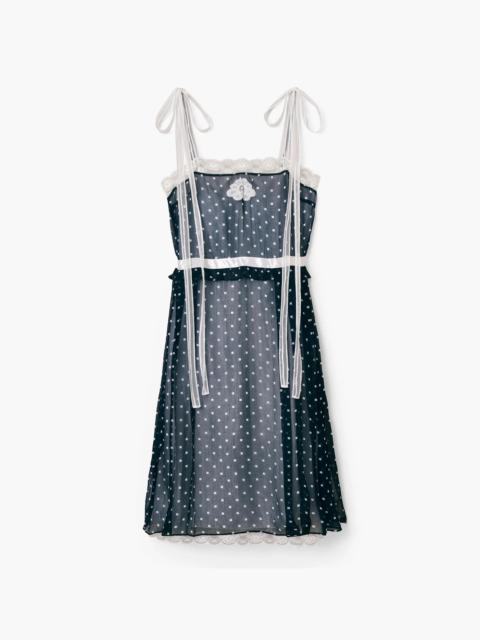 RIBBON STRAP CHIFFON DRESS