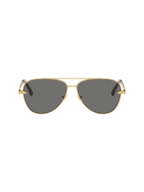 Gold Avanti Pilot Sunglasses