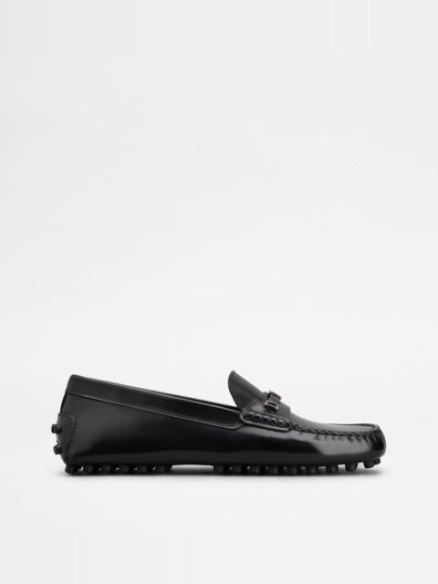 GOMMINO DRIVING SHOES IN LEATHER - BLACK