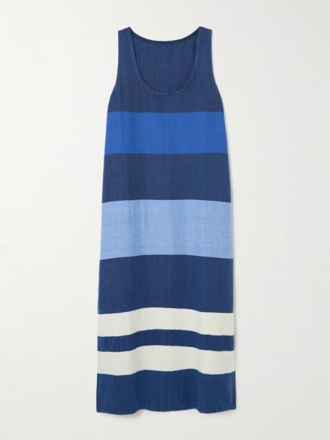 Lilian Striped Cotton Midi Dress