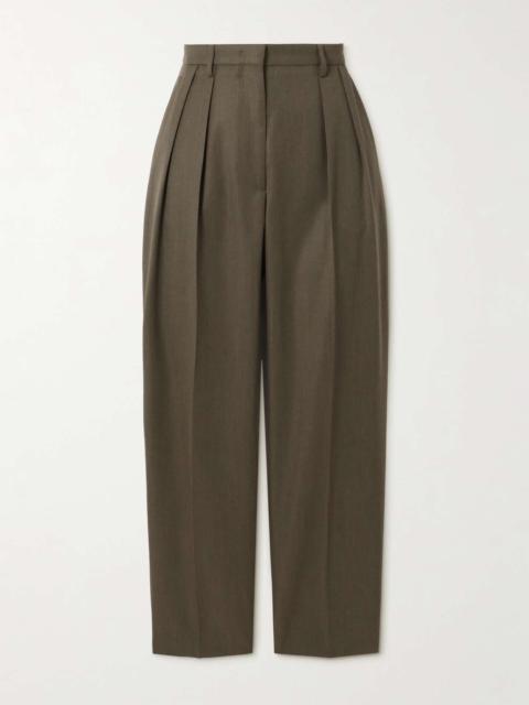 Emmett pleated wool tapered pants