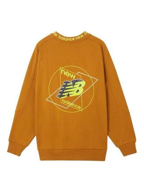 New Balance Graphic Print Sweatshirt 'Orange Yellow' AMT04365-PKN