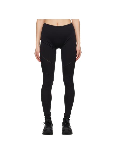 Black Raw Edge Leggings