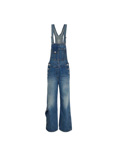 Cargo Pocket Denim Overalls