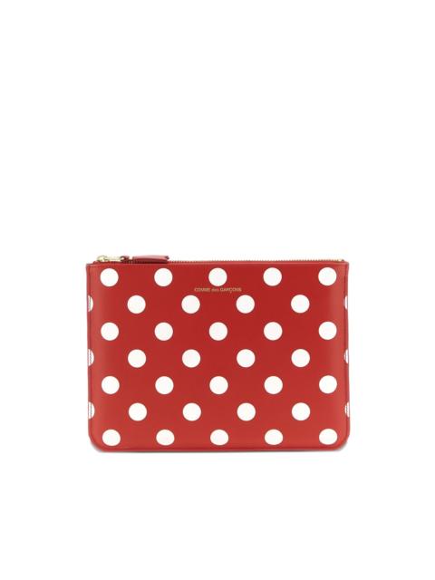 polka dot-print leather wallet