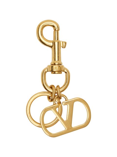 Gold VLogo Signature Bag Charm Keychain
