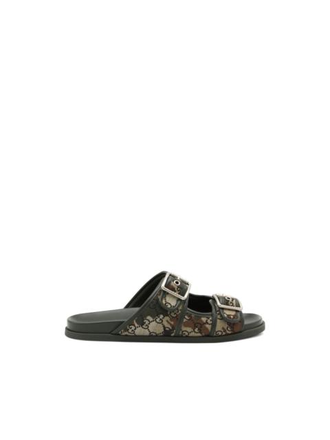 GG Supreme camouflage-print sandals