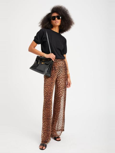 JAGUAR SILK WIDE LEG PINTUCK TROUSERS