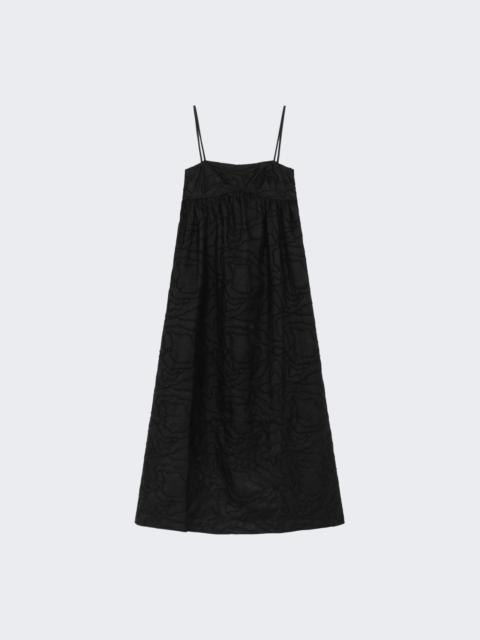Cavola Embroided Long Dress Black