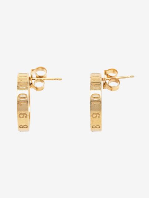 Number logo circle earring