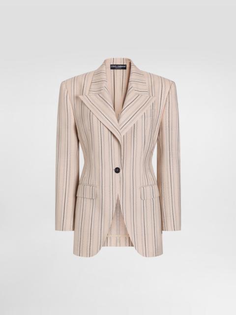 Single-breasted jacket in regimental pinstripe