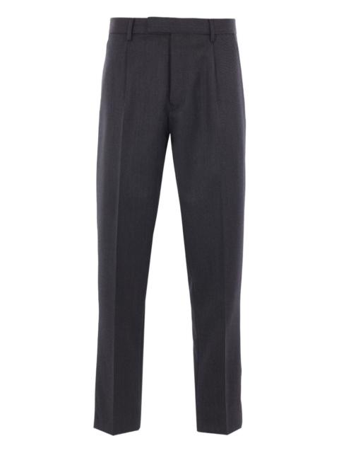 pleated-front tailored trousers