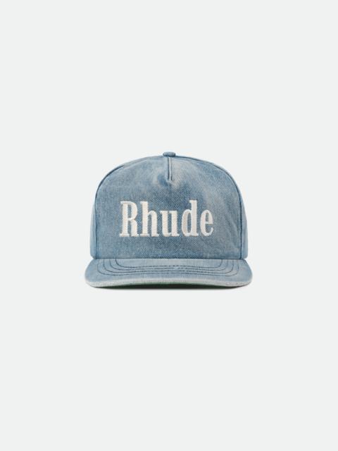 RHUDE LOGO DENIM HAT