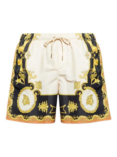 Baroque-print swim shorts