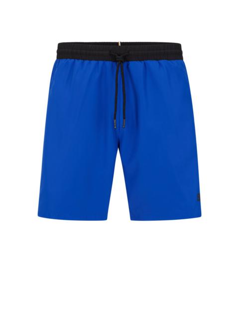 CONTRAST-LOGO SWIM SHORTS